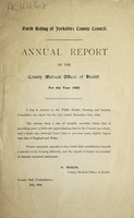 view [Report 1923] / Medical Officer of Health, North Riding of Yorkshire County Council.