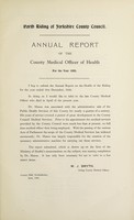 view [Report 1935] / Medical Officer of Health, North Riding of Yorkshire County Council.