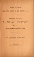 view [Report 1900] / Medical Officer of Health, Northallerton R.D.C.