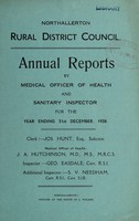 view [Report 1938] / Medical Officer of Health, Northallerton R.D.C.