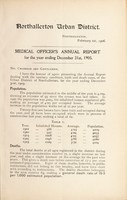 view [Report 1905] / Medical Officer of Health, Northallerton U.D.C.