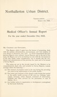 view [Report 1925] / Medical Officer of Health, Northallerton U.D.C.