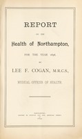 view [Report 1896] / Medical Officer of Health, Northampton County Borough.