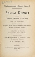 view [Report 1917] / Medical Officer of Health, Northamptonshire County Council.