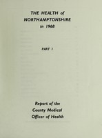 view [Report 1968] / Medical Officer of Health, Northamptonshire County Council.