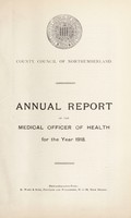 view [Report 1918] / Medical Officer of Health, Northumberland County Council.