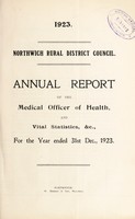 view [Report 1923] / Medical Officer of Health, Northwich R.D.C.