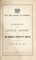 view [Report 1916] / Medical Officer of Health, Norwich City & County.