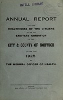 view [Report 1925] / Medical Officer of Health, Norwich City & County.