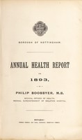 view [Report 1893] / Medical Officer of Health, Nottingham City.
