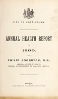 view [Report 1900] / Medical Officer of Health, Nottingham City.