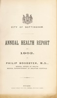 view [Report 1902] / Medical Officer of Health, Nottingham City.
