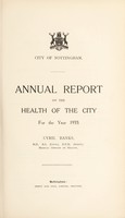 view [Report 1933] / Medical Officer of Health, Nottingham City.