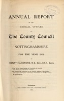 view [Report 1913] / Medical Officer of Health, Nottinghamshire County Council.