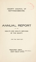 view [Report 1937] / Medical Officer of Health, Nottinghamshire County Council.