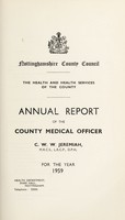 view [Report 1959] / Medical Officer of Health, Nottinghamshire County Council.