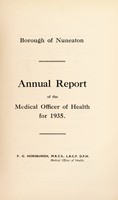 view [Report 1935] / Medical Officer of Health, Nuneaton Borough.