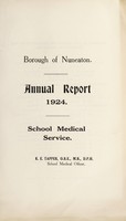 view [Report 1924] / School Medical Officer of Health, Nuneaton Borough.