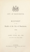 view [Report 1898] / Medical Officer of Health, Manchester City.