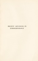 view Recent advances in endocrinology / by A.T. Cameron.