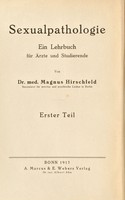 view Sexualpathologie : ein Lehrbuch für Ärzte und Studierende / von Magnus Hirschfeld.