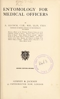 view Entomology for medical officers / by A. Alcock.