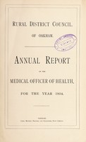 view [Report 1904] / Medical Officer of Health, Oakham R.D.C.