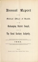 view [Report 1903] / Medical Officer of Health, Okehampton R.D.C.