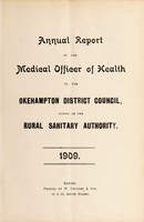 view [Report 1909] / Medical Officer of Health, Okehampton R.D.C.