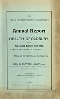 view [Report 1905] / Medical Officer of Health, Oldbury U.D.C.