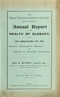 view [Report 1908] / Medical Officer of Health, Oldbury U.D.C.