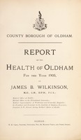 view [Report 1905] / Medical Officer of Health, Oldham County Borough.