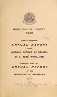 view [Report 1920] / Medical Officer of Health, Ossett Borough.