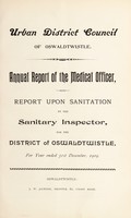 view [Report 1909] / Medical Officer of Health, Oswaldtwistle U.D.C.
