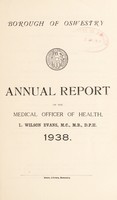 view [Report 1938] / Medical Officer of Health, Oswestry Borough.
