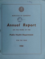 view [Report 1958] / Medical Officer of Health, Oswestry Borough.