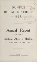 view [Report 1925] / Medical Officer of Health, Oundle R.D.C.