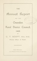 view [Report 1925] / Medical Officer of Health, Oxendon R.D.C.