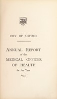 view [Report 1935] / Medical Officer of Health, Oxford City.