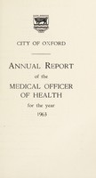 view [Report 1963] / Medical Officer of Health, Oxford City.