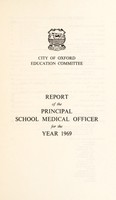 view [Report 1969] / School Medical Officer of Health, Oxford City.