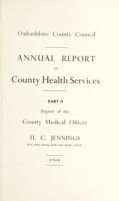 view [Report 1938] / Medical Officer of Health, Oxfordshire County Council.