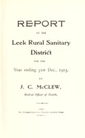 view [Report 1915] / Medical Officer of Health, Leek R.D.C.