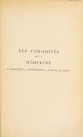 view Les curiosités de la médecine / docteur Cabanès.