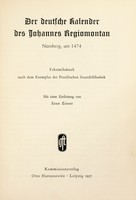 view Der deutsche Kalender für die Jahre 1475 bis 1530, Nürnberg, um 1474 : Faksimiledruck.