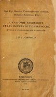 view L'anatomie mandchoue et les figures de Th. Bartholin : étude d'iconographie comparée / [J.W.S. Johnsson].