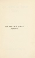 view The world as power : reality / by Sir John Woodroffe.