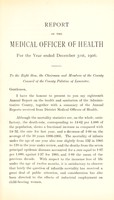 view [Report 1906] / Medical Officer of Health, County Palatine of Lancaster.