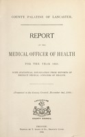 view [Report 1921] / Medical Officer of Health, County Palatine of Lancaster.