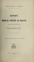 view [Report 1933] / Medical Officer of Health, Lancashire County Council.